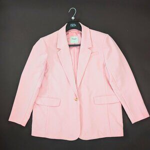 WOMENS ABERCROMBIE & FITCH SINGLE BUTTON BLAZER - PINK - XL